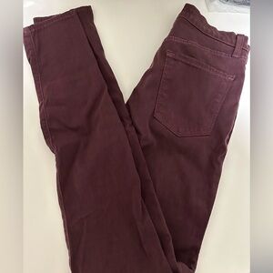 J brand purple mid rise skinny jeans